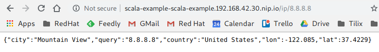 Scala Application Output